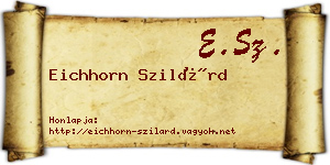 Eichhorn Szilárd névjegykártya